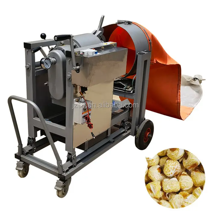 Machine à Popcorn à gaz électrique commerciale sans Pot mobile/canon chinois automatique équipement de gonflage de riz et de maïs à l'ancienne