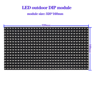 DIP açık P8 RGB Led matris modülü 8mm piksel aralığı 320*160mm ekran 800 nokta 1/5 tarama 8500 Nits IP65 değerlendirme dış mekan kullanımı için - Product Image 3
