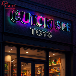 Световая рекламная вывеска из нержавеющей стали с полноцветными 3D-буквами RGB для розничных магазинов и билбордов - Product Image 1