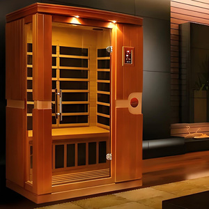 Moderno tradizionale 2-persona Hemlock legno commerciale Sauna a infrarossi umido a vapore secco di alta qualità pannello di controllo del Computer - Product Image 6