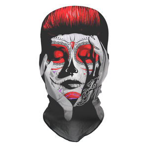 หน้ากากฮาโลวีนแบบเต็มใบหน้าแบบน่ากลัวหัวกะโหลกศีรษะสีดำสำหรับรถจักรยานยนต์ขี่จักรยานเครื่องแต่งกายผ้าทั่วไปแบบน่ากลัว - Product Image 2