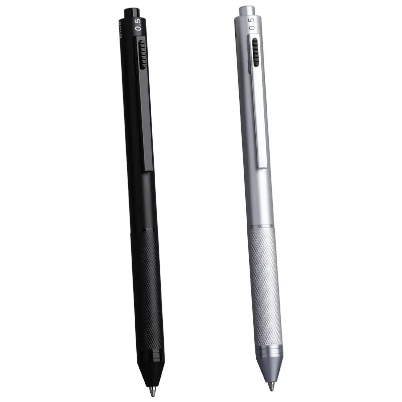 4コアイン1多機能ボールペンメタルマルチカラーペン4色ブラックブルーレッドボールペンプラスシャープペンシル