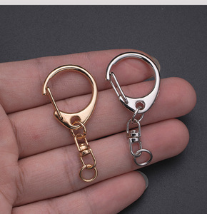 Factory <strong>C</strong> Buckle Keychain Bulk Metal Spring <strong>Key</strong> Rings Swivel Hook Keychain Jump Ring Handmade DIY Accessory <strong>C</strong> <strong>Shape</strong> <strong>Key</strong> Chains - Product Image 3