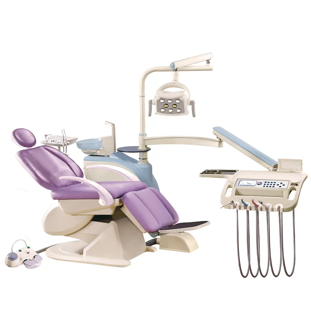 Unidade de cadeiras dentárias de luxo aprovadas do oem novo modelo para tratamento de equipamento dentário