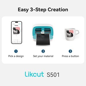 Máy cắt Vinyl likcut S501, máy cắt Vinyl màu hồng tự làm thông minh để dán, nhãn, làm thẻ, album ảnh - Product Image 2