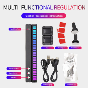 3D便携式发光二极管氛围灯类型-C USB Charing RGB环境灯通过应用控制与动态音乐照明模式