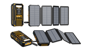 新しいソーラーパワーバンク20000mAh、ソーラーパネル充電とUSBC入力/出力高速充電を備えたワイヤレスポータブル充電器 - Product Image 3