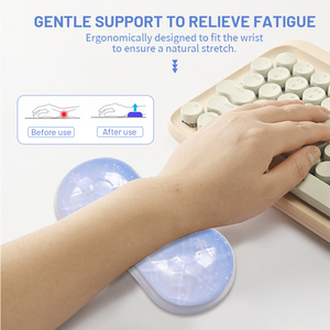 Alfombrilla de ratón para juegos de muñeca con diseño de cristal transparente en forma de copo de nieve Kawaii personalizada, alfombrilla de ratón de silicona para teclado de ordenador para oficina - Product Image 3