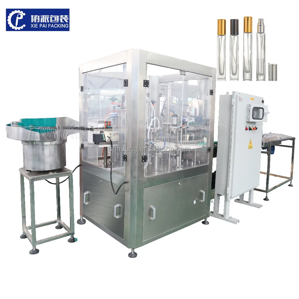 Full Automatic 3 in 1 Filling Machine Essential Oil Perfume Filling Crimping Capping Machine Perfume Production Line