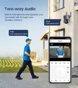 Tuya HD 4MP Smart WiFi PTZ Outdoor <strong>Camera</strong> with Rotating Dome Multi Lens Night Vision <strong>IR</strong> Floodlight Supports Memory Card Storage - Product Image 3