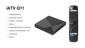 2025新着Q11 Android 11.0セットトップボックス4K解像度IPTV S905X4メディアストリーマーボックス4GB RAMと32GB ROM 1000m LAN - Product Image 5