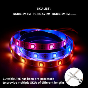 <strong>LED</strong> Strip Light 5V USB 4Pcs X 1.64ft/0.5m Magic Neon <strong>Tape</strong> Light with Smart App Bluetooth Control Music Sync Color Changing Strip - Product Image 6