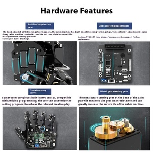 Hiwonder UHand AI vizyon biyonik Robot kiti spor eğlence programlama Robot somatosenssensory eldiven eğitim için App kontrolü
