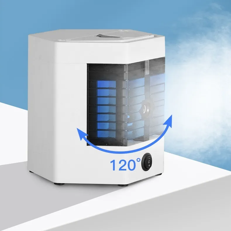 Campione gratuito strong mist mini air cooler fan usb ice air coolers per condizionatore d'aria portatile per la casa