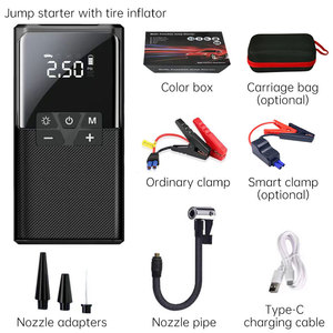 PONFLY 1000A 12 В, автомобильный стартер с накачивающим устройством для шин, аккумуляторная батарея, усилитель 150 фунтов на квадратный дюйм, автомобильный воздушный насос, компрессор - Product Image 6