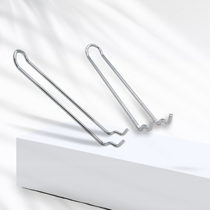 Peg board Zubehör Retail Display Gondel U-förmige Schlaufen haken mit fester Brücke Chrom Euro Peg Board Haken
