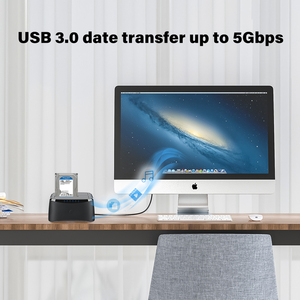 Wavlink USB 3.0デュアルベイSATA HDDドッキングステーションプラスチックPCケース2.5/3.5インチHDD SSDストレージ用外部アダプター付き - Product Image 6