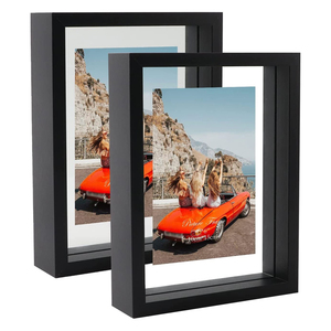 Khung Ảnh Kính Hai Mặt Màu Đen Cho Chị Em, Khung Treo Tường Trang Trí Nhà Cửa Có Bàn Đứng - Product Image 1