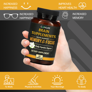 Alpha Brain cápsulas Funciones Suplemento Focus Concentración Memoria Alpha Cápsulas