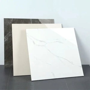 Chất lượng cao Glossy Carrara trắng 60x60 sứ đá cẩm thạch mộc mạc sàn gạch thiết kế hiện đại cho nội thất bức tường sàn căn hộ - Product Image 4