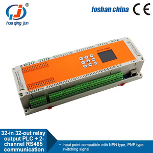 Huaqingjun 32DI 32DO uscita relè PLC facile programmabile ingressi analogici a 2 canali 0-20mA RS485 Modbus RTU Ethernet RJ45 PLC - Product Image 3