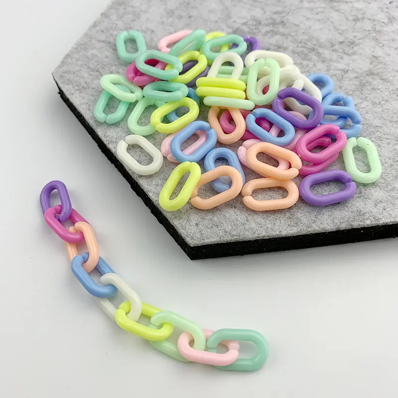 Forniture di anelli per saltare in acrilico borsa connettori catena fai da te gioielli risultati per la realizzazione di catene artigianali
