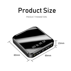 Yeni harici pil küçük rohs hızlı şarj telefon ayna samsung için LED dijital ekran taşınabilir güç banka 10000mah - Product Image 2