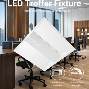 2x2 LED Troffer Watt ayarlanabilir 25-35W 3500K-5000K damla için 4550 lümen kadar tavan lambası fikstürü 0-10V loş renk ayarlanabilir - Product Image 1