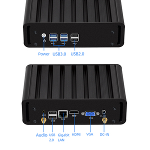 Fansız Mini PC Core i3 4010U i5 i7 mikro kişisel masaüstü bilgisayar Barebone Computador compuateur WIFI VGA 8USB - Product Image 6
