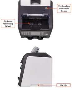 Máquina de conteo de billetes, contador de monedas de dos bolsillos, clasificador de billetes de banco y oficina - Product Image 3