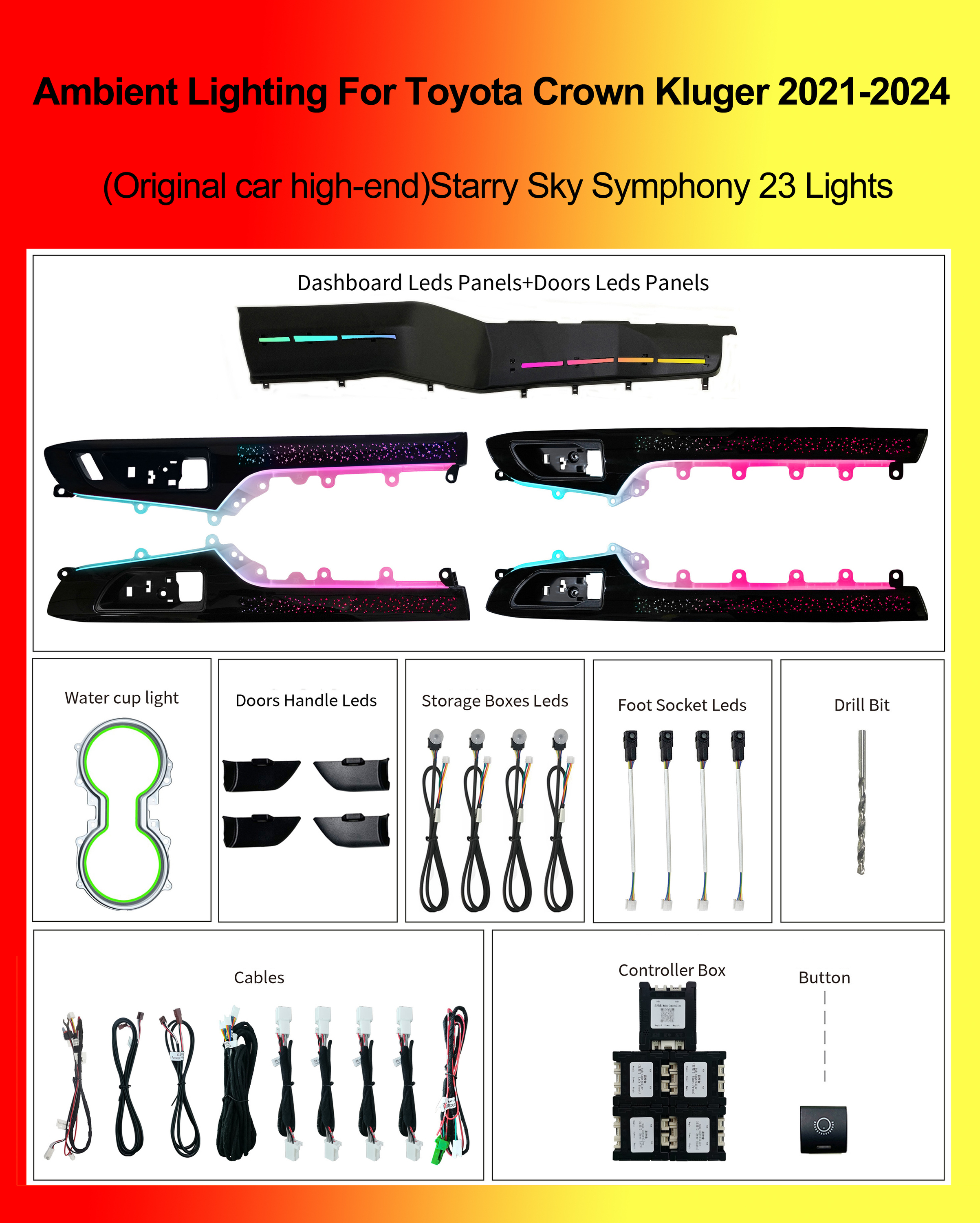 (Original car high-end)Starry Sky Symphony 23 Lights
