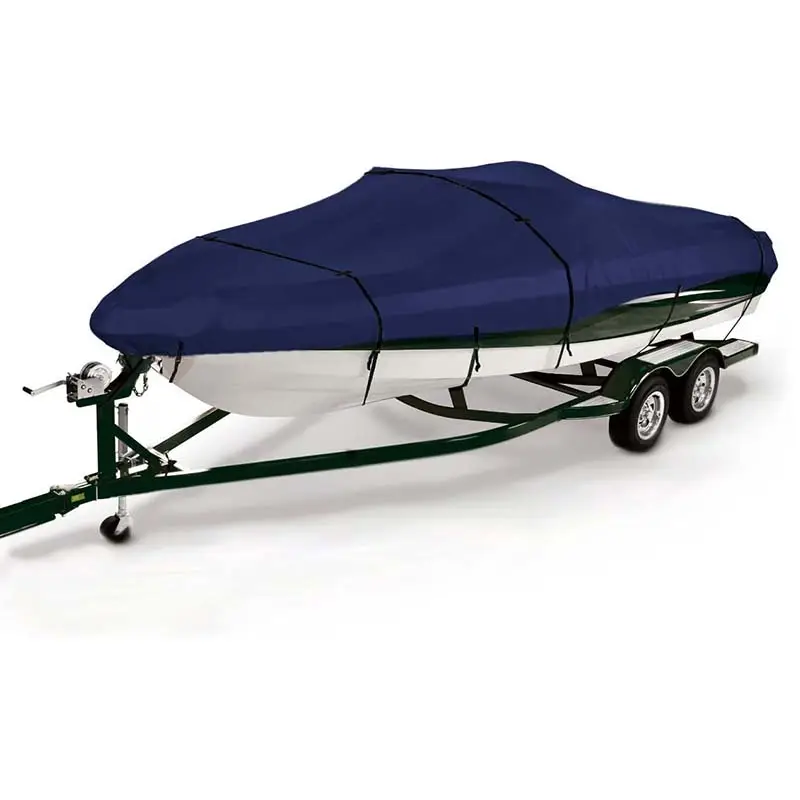 Pro Style Heavy Duty Boat Cover Waterproof Trailerable V-Hull Runabouts Aluminum Fishing Boats Bass Boats-Fish Ski New Condition
