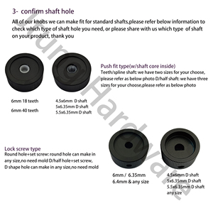 Alumínio Cnc Knob Encoder Switch Potenciômetro Preto Prata Ouro Rotary Control Tune Knobs para 6mm,6.35mm Dentes Rodada D Shaft - Product Image 5