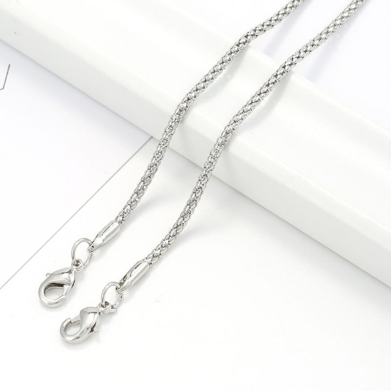 Corn chain (silver with silicone buckle)