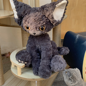 新しいデザインのカスタマイズされたぬいぐるみのおもちゃデボンレックス猫シミュレーション人形 - Product Image 3