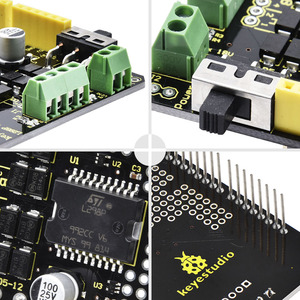 Keyestudio L298P con interruttore di alimentazione modulo di aggiornamento per Arduino U No R3 scheda Driver del motore