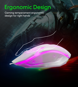 Dongguan ekonomik RGB USB kablolu fare ergonomik 3D oyun fare stokta LED aydınlatmalı optik izleme ile - Product Image 3