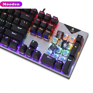 Hot Gaming Mechanical Wired <strong>Keyboards</strong> RGB Backlit 104 <strong>Keys</strong> LED USB <strong>Keyboard</strong> for <strong>Computer</strong> Tablet PC - Product Image 1