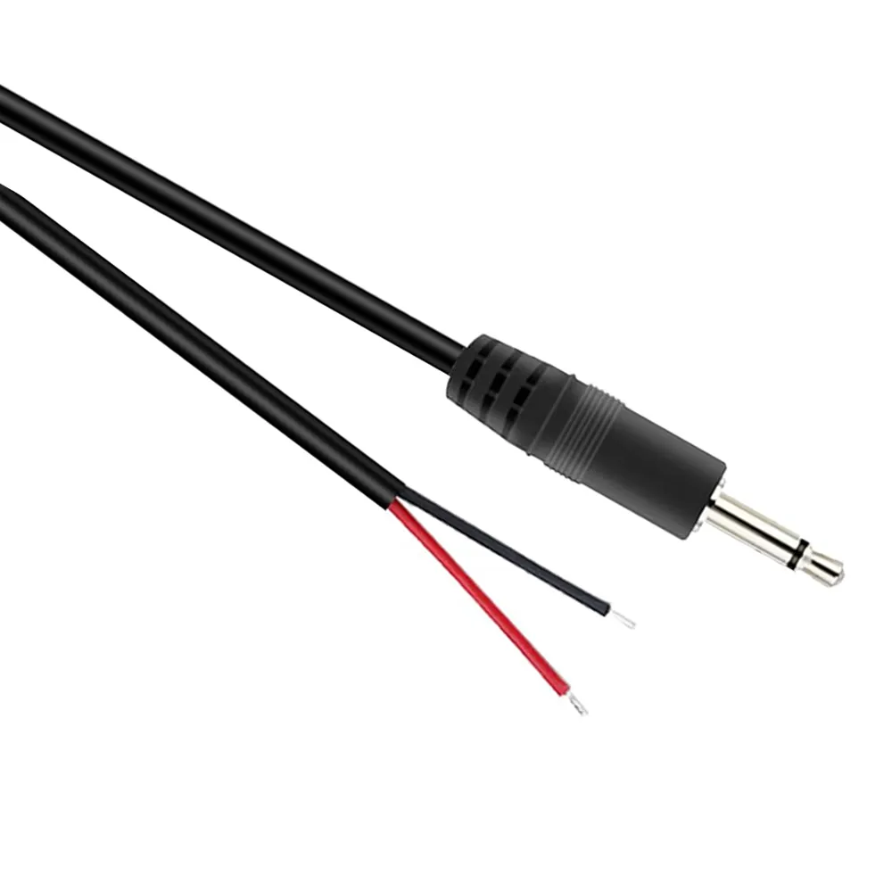 Sostituzione spina maschio da 3.5mm a filo nudo estremità aperta t 2 poli Mono 1/8 "3.5mm connettore Jack cavo Audio riparazione