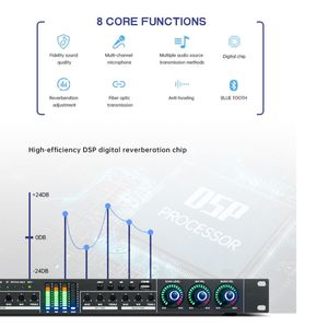 Paulkitson Effector FX12 Professional Effector <strong>Dsp</strong> Digital Led <strong>Display</strong> Screen Blue Tooth Karaoke Audio Processor - Product Image 4