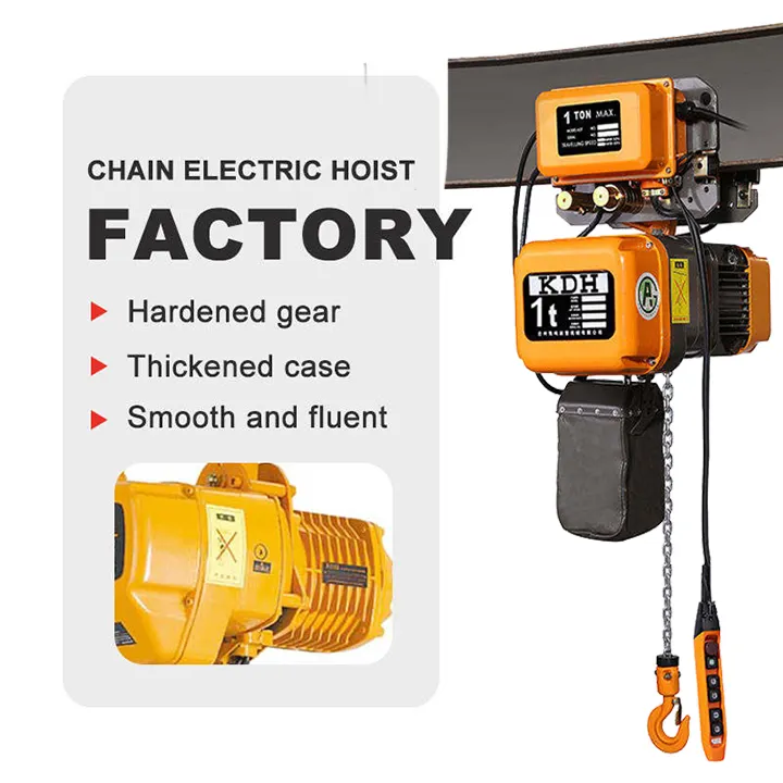 Eq-Serie Reizende Type Lift Elektrische Hijskraan Elektrische Trolley Ketting Hijskraan