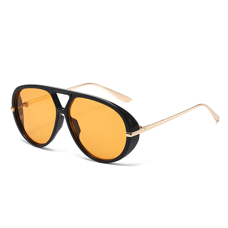 Bright black frame-orange slices