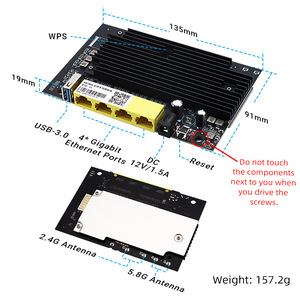 Güvenlik duvarı VPN fonksiyonları ve WEP şifreleme ile ev kurumsal ve SMB çözümleri için AX1800 Wi-Fi 6 modülü - Product Image 3
