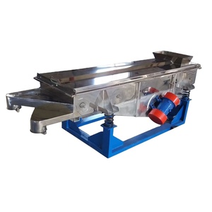 Pantalla de vibración lineal rectangular de acero inoxidable Industrial de gran capacidad con motor para granos de cacao - Product Image 1