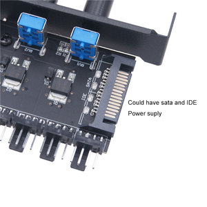Angitu Sata/IDE Molex Power Supply 12V Laptop PC <strong>PCI</strong> Fan Speed Controller 8 Ports 3Pin/4Pin PWM Fan Speed <strong>Control</strong> Hub - Product Image 4
