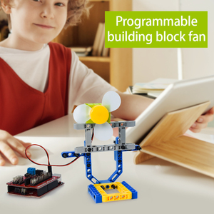 360 Grad Drehbarer 3V DC Motorantrieb DIY für Arduino für Microbit 4*4 programmierbarer Bauklötze-Lüfter mit Klingen