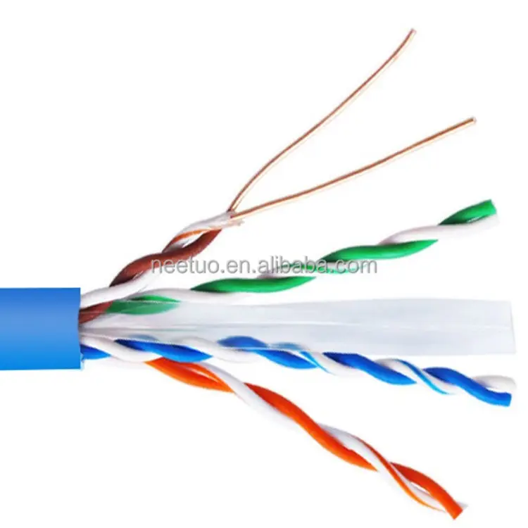 공장 용품 Cat6/A Utp 비 차폐 케이블 23awg 최고의 가격으로 고체 구리 도체