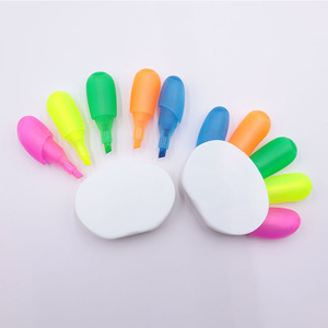 Nuovo arrivo vendita calda interessante 5 in 1 Mini evidenziatore pennarelli creativi a forma di mano colorato penne evidenziatore per bambini - Product Image 6