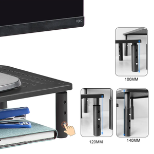 Multi <strong>Functional</strong> 3 Gears Height Adjustable Shelf Storage Rack Desktop <strong>Computer</strong> <strong>Monitor</strong> Riser Laptop Cooling Stand Holder - Product Image 6