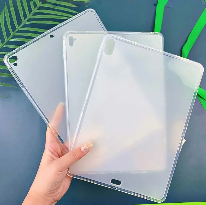 Diskon besar warna Jelly sisi transparan penutup belakang putih TPU lembut warna hitam perlindungan Tablet casing untuk Ipad Mini 5 7.9"